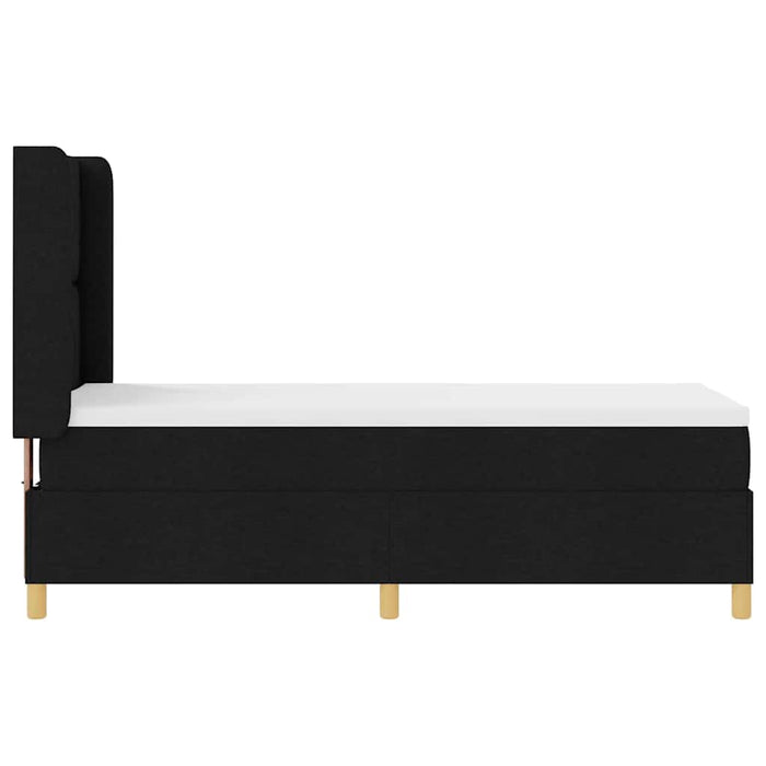 Pat cu arcuri cu benzi LED Negru 80 x 200 cm țesătură - WALTI WALTI