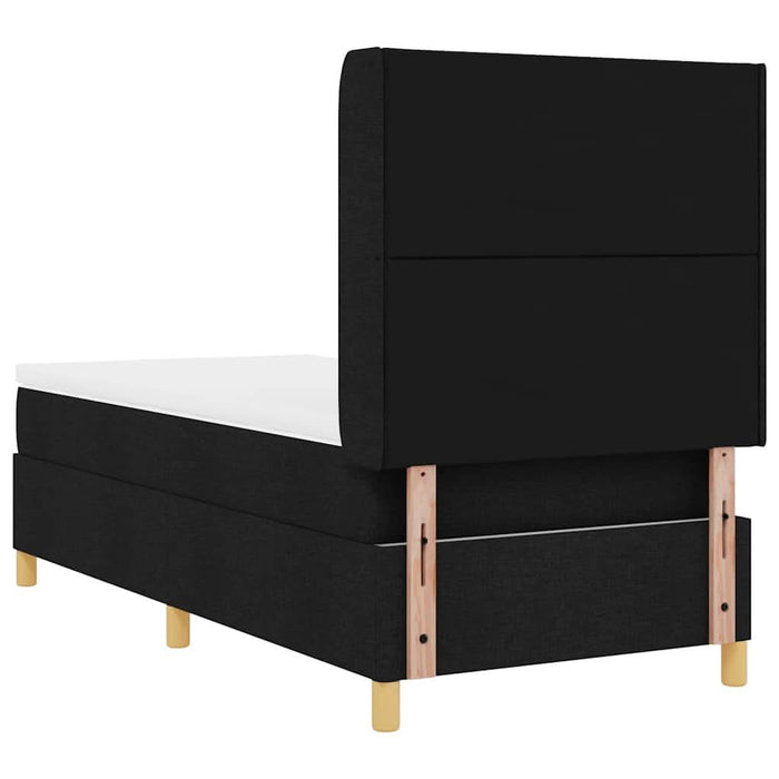Pat cu arcuri cu benzi LED Negru 90 x 200 cm țesătură WALTI
