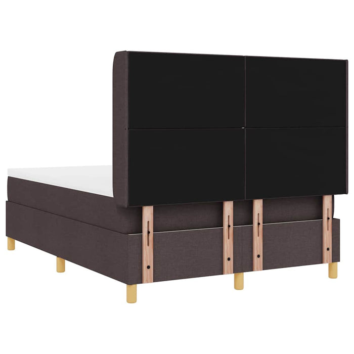 Pat cu arcuri cu benzi LED Maro 140 x 200 cm țesătură WALTI