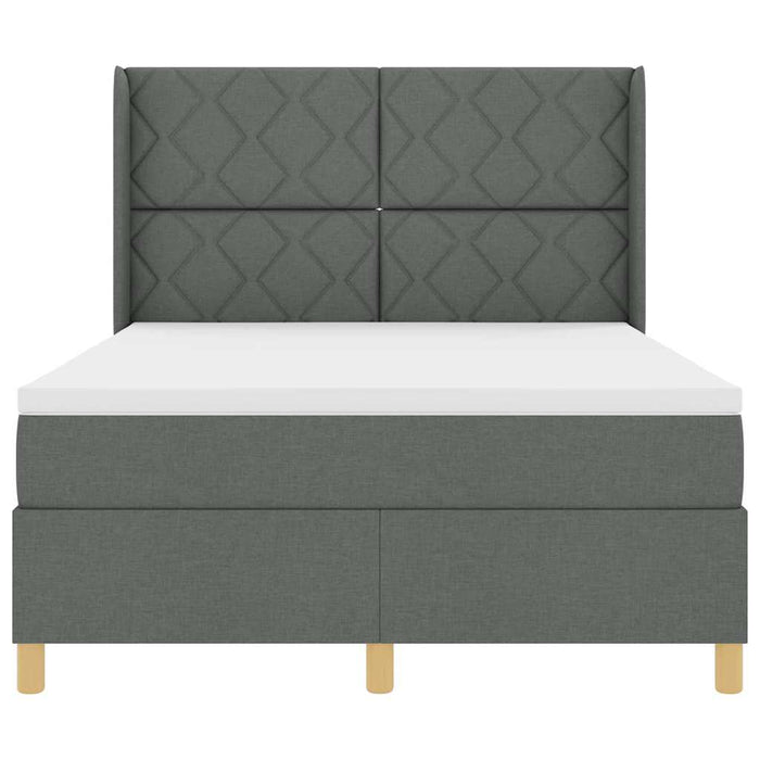 Pat cu arcuri cu benzi LED Gri 160 x 200 cm țesătură WALTI