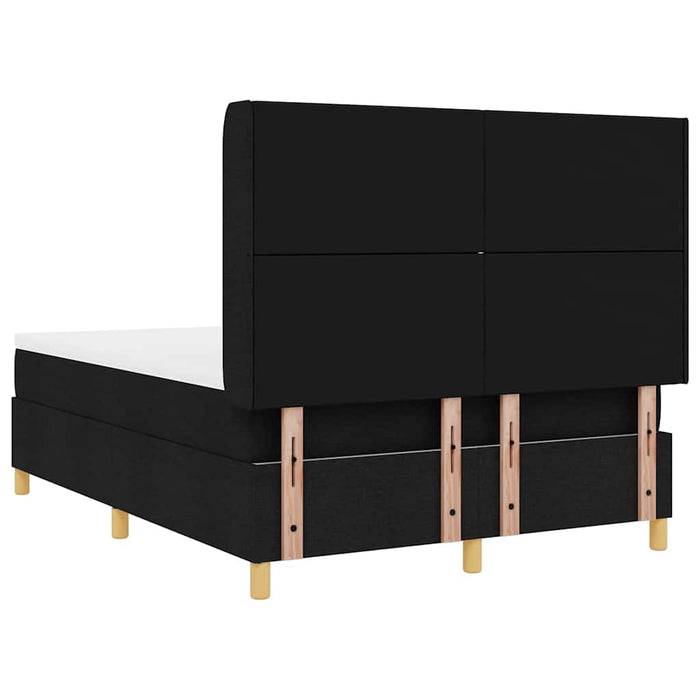 Pat cu arcuri cu benzi LED Negru 160 x 200 cm țesătură WALTI
