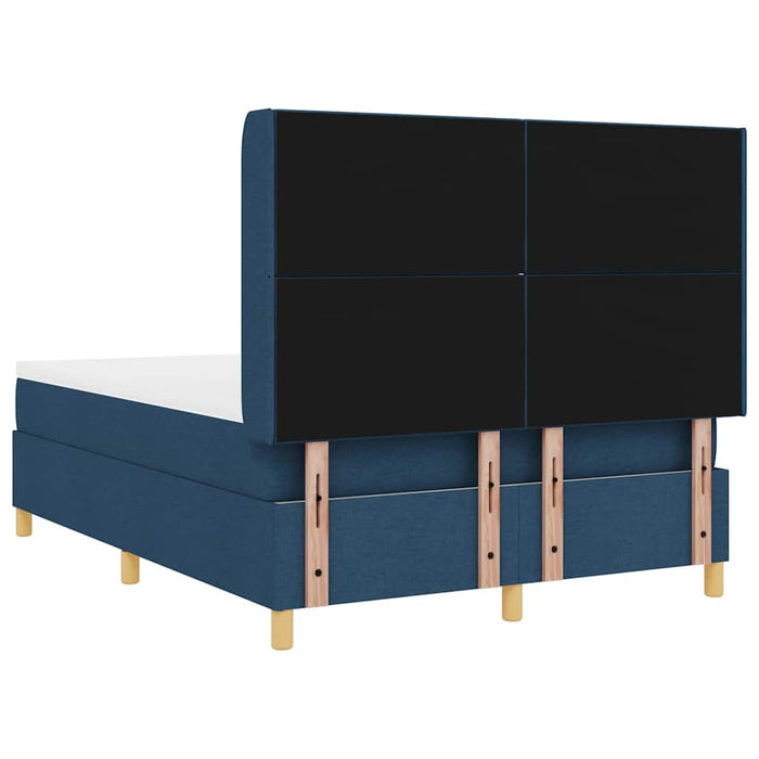 Pat cu arcuri cu benzi LED albastru 160 x 200 cm țesătură WALTI