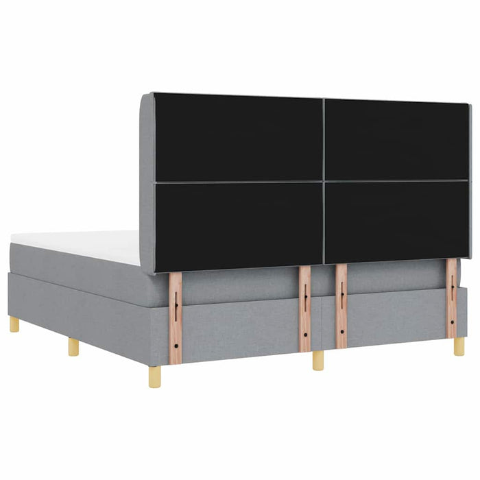 Pat cu arcuri cu benzi LED Gri deschis 180 x 200 cm țesătură - WALTI WALTI