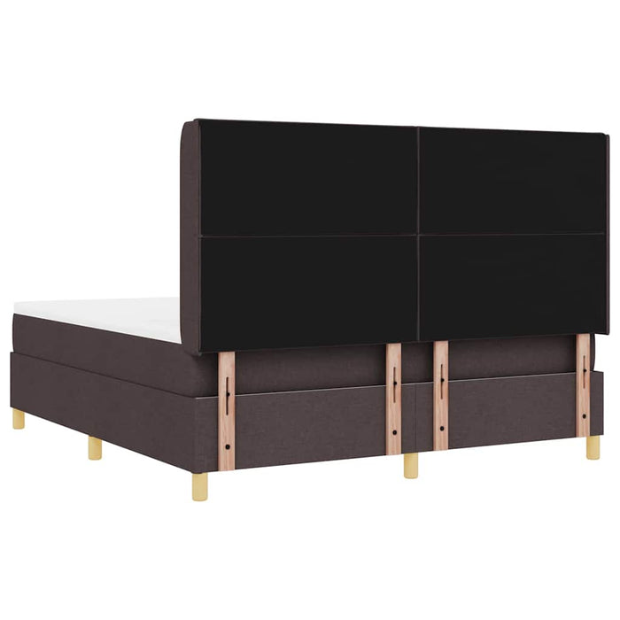 Pat cu arcuri cu benzi LED Maro 180 x 200 cm țesătură - WALTI WALTI
