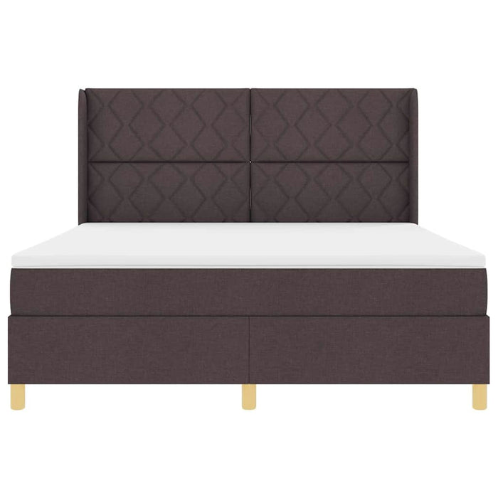 Pat cu arcuri cu benzi LED Maro 180 x 200 cm țesătură - WALTI WALTI