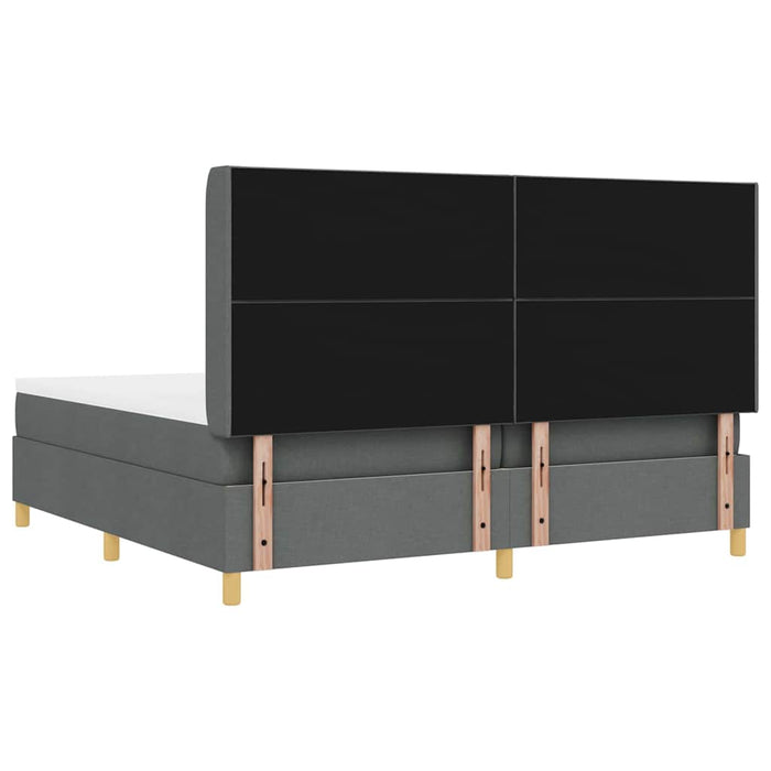 Pat cu arcuri cu benzi LED Gri 200 x 200 cm țesătură - WALTI WALTI