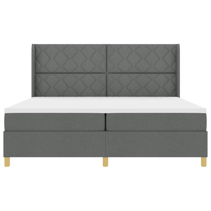 Pat cu arcuri cu benzi LED Gri 200 x 200 cm țesătură - WALTI WALTI