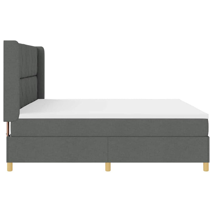 Pat cu arcuri cu benzi LED Gri 200 x 200 cm țesătură - WALTI WALTI