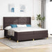 Pat cu arcuri cu saltea cu headboard Maro 200 x 200 cm țesătură - WALTI WALTI