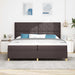 Pat cu arcuri cu saltea cu headboard Maro 200 x 200 cm țesătură - WALTI WALTI