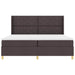 Pat cu arcuri cu saltea cu headboard Maro 200 x 200 cm țesătură - WALTI WALTI
