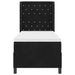 Pat cu arcuri cu saltea cu led Negru 80 x 200 cm Catifea - WALTI WALTI