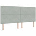 Pat cu boxă spring LED și saltea Gri deschis 200 x 200 cm - WALTI WALTI