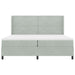 Pat cu boxă spring LED și saltea Gri deschis 200 x 200 cm - WALTI WALTI