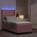Pat cu arcuri cu saltea cu led Roz 90 x 200 cm Catifea - WALTI WALTI