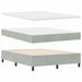 Pat cu arcuri cu headboard Gri deschis 140 x 200 cm Catifea - WALTI WALTI