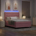 Pat cu arcuri cu saltea cu led Roz 160 x 200 cm Catifea - WALTI WALTI