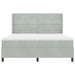 Pat cu arcuri cu saltea cu led Gri deschis 180 x 200 cm Catifea - WALTI WALTI
