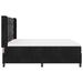 Pat cu arcuri cu saltea cu led Negru 180 x 200 cm Catifea - WALTI WALTI