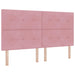 Pat cu arcuri cu saltea cu led Roz 180 x 200 cm Catifea - WALTI WALTI