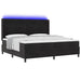 Pat cu arcuri cu saltea cu led Negru 200 x 200 cm Catifea - WALTI WALTI