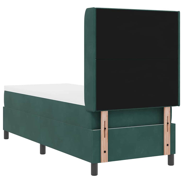 Pat cu arcuri cu benzi LED Verde închis 80 x 200 cm Catifea WALTI