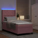 Pat cu arcuri cu benzi LED Roz 100 x 200 cm Catifea - WALTI WALTI