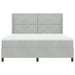 Pat cu arcuri cu saltea cu led Gri deschis 180 x 200 cm Catifea - WALTI WALTI