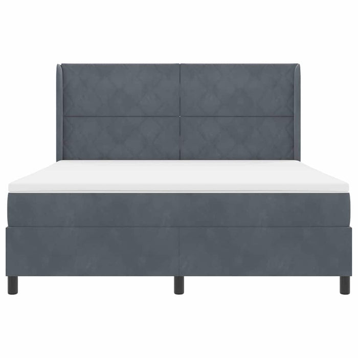 Pat cu arcuri cu benzi LED Gri închis 180 x 200 cm Catifea WALTI