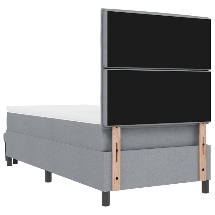 Pat cu arcuri cu saltea Gri deschis 90 x 200 cm țesătură - WALTI WALTI
