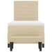 Pat cu arcuri cu saltea cu headboard Crem 90 x 200 cm țesătură - WALTI WALTI