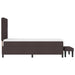 Pat cu arcuri cu headboard Maro închis 100 x 200 cm țesătură - WALTI WALTI