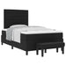 Pat cu arcuri cu headboard Negru 120 x 190 cm țesătură - WALTI WALTI