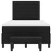 Pat cu arcuri cu headboard Negru 120 x 190 cm țesătură - WALTI WALTI