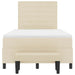 Pat cu arcuri cu saltea cu headboard Crem 120 x 190 cm țesătură - WALTI WALTI