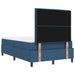 Pat cu arcuri cu headboard albastru 120 x 190 cm țesătură - WALTI WALTI