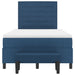 Pat cu arcuri cu headboard albastru 120 x 190 cm țesătură - WALTI WALTI