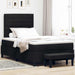 Pat cu arcuri cu headboard Negru 120 x 200 cm țesătură - WALTI WALTI