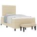 Pat cu arcuri cu saltea cu headboard Crem 120 x 200 cm țesătură - WALTI WALTI