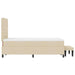 Pat cu arcuri cu saltea cu headboard Crem 120 x 200 cm țesătură - WALTI WALTI