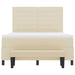 Pat cu arcuri cu saltea cu headboard Crem 140 x 190 cm țesătură - WALTI WALTI