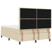 Pat cu arcuri cu saltea cu headboard Crem 140 x 200 cm țesătură - WALTI WALTI