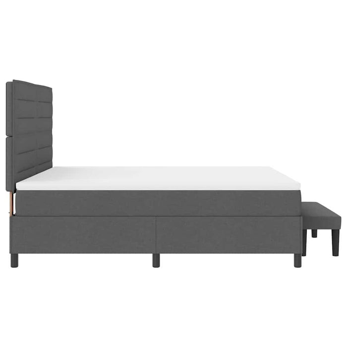 Pat cu arcuri cu saltea Gri închis 180 x 200 cm țesătură - WALTI WALTI