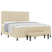 Pat cu arcuri cu saltea cu headboard Crem 180 x 200 cm țesătură - WALTI WALTI