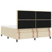 Pat cu arcuri cu saltea cu headboard Crem 180 x 200 cm țesătură - WALTI WALTI