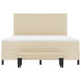 Pat cu arcuri cu saltea cu headboard Crem 180 x 200 cm țesătură - WALTI WALTI