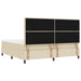 Pat cu arcuri cu saltea cu headboard Crem 200 x 200 cm țesătură - WALTI WALTI