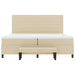 Pat cu arcuri cu saltea cu headboard Crem 200 x 200 cm țesătură - WALTI WALTI