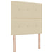 Pat cu arcuri cu saltea cu headboard Crem 90 x 190 cm țesătură - WALTI WALTI