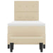 Pat cu arcuri cu saltea cu headboard Crem 90 x 190 cm țesătură - WALTI WALTI